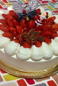 超簡単☆誰でも簡単！苺のクリスマスケーキ
