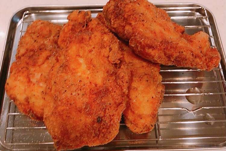 鶏もも肉半身揚げ Kfc風フライドチキン レシピ 作り方 By クックまいななパパ クックパッド 簡単おいしいみんなのレシピが360万品