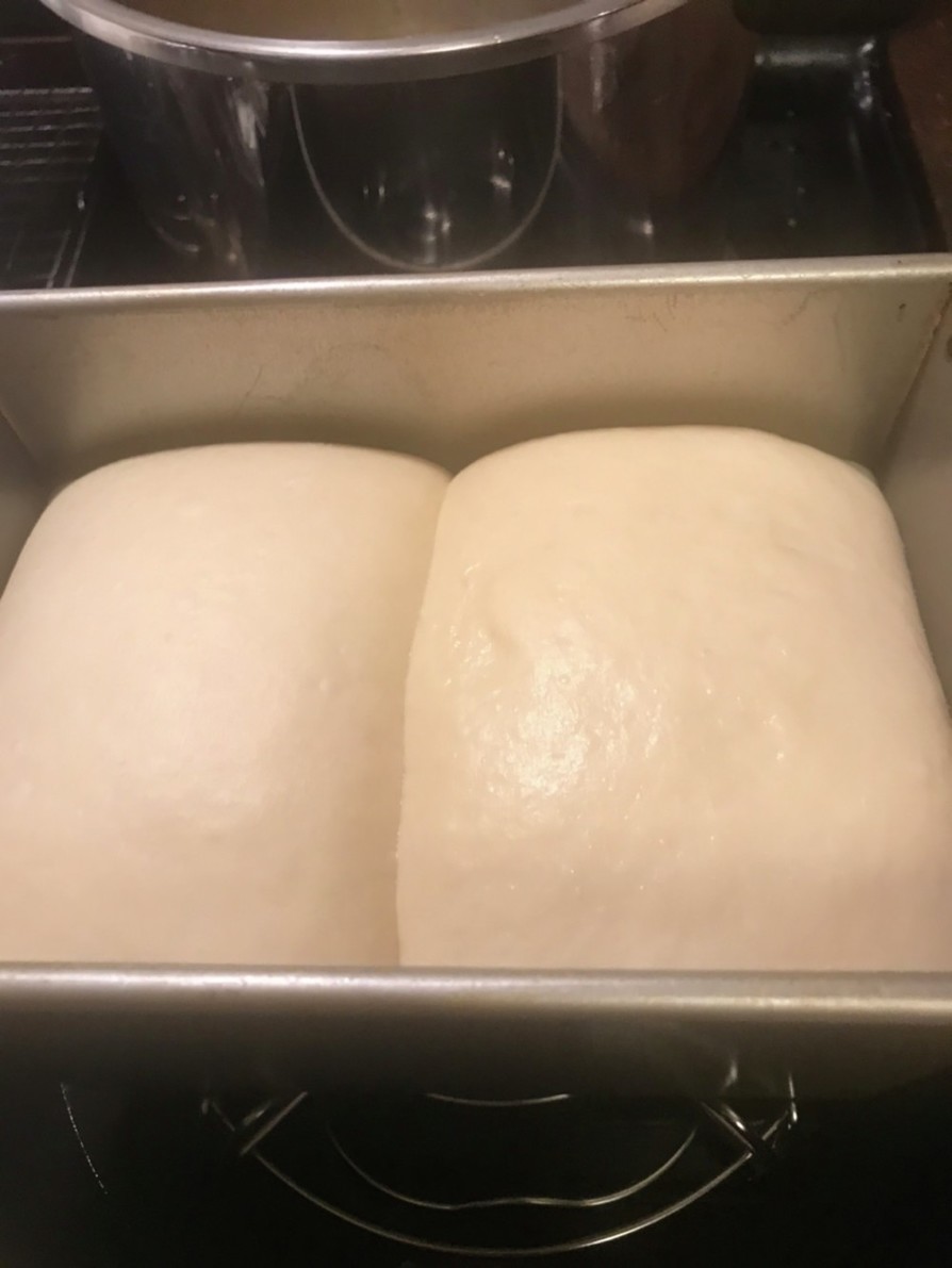 冬の寒い日の食パン生地2次発酵方法の画像