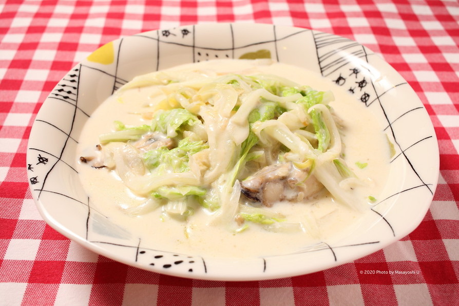 ミニ白菜と牡蠣のクリーム煮の画像