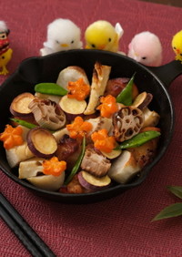 縁起のいい食材と鶏肉で✿お正月オーブン焼