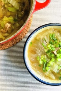 超お手軽！白菜と春雨のナンプラースープ