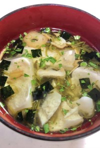 めかぶとお豆腐のヘルシースープ