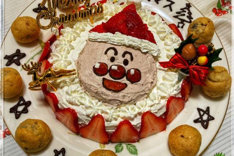 簡単 アンパンマンのクリスマスケーキ レシピ 作り方 By Shimamura クックパッド