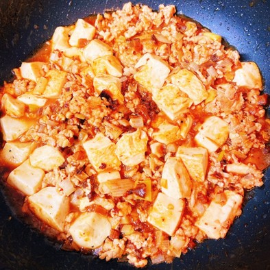 ジャージャー麺の素で超簡単激ウマ麻婆豆腐の写真