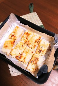 初乳豆腐のバター醤油焼き