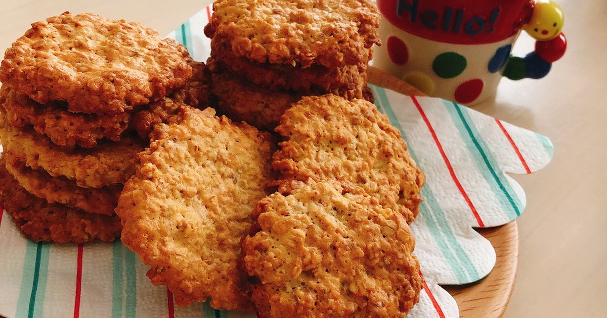 スパイス入りオートミールクッキーのレシピ