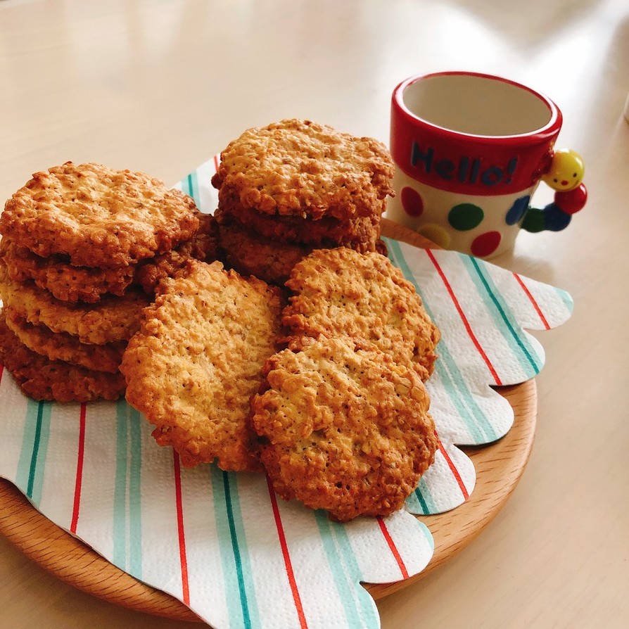 本当に美味しいオートミールのクッキー