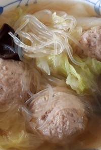 白菜と春雨肉団子のスープ