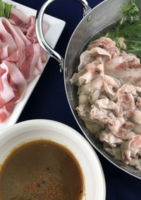 宮崎ブランドポークと水菜のハリハリ鍋