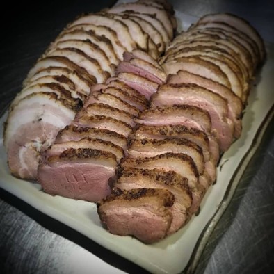 豚バラ叉焼と鴨肉の燻製(*≧∀≦*)の写真
