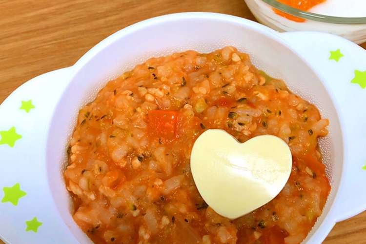離乳食後期 トマトジュースでリゾット レシピ 作り方 By ふみ乃 クックパッド 簡単おいしいみんなのレシピが366万品