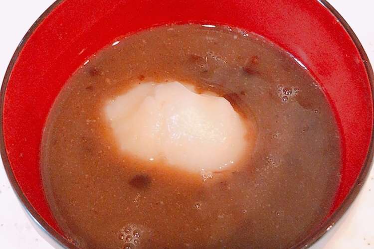 こんぶ茶で旨みアップ 簡単おしるこ レシピ 作り方 By クックまいななパパ クックパッド 簡単おいしいみんなのレシピが350万品