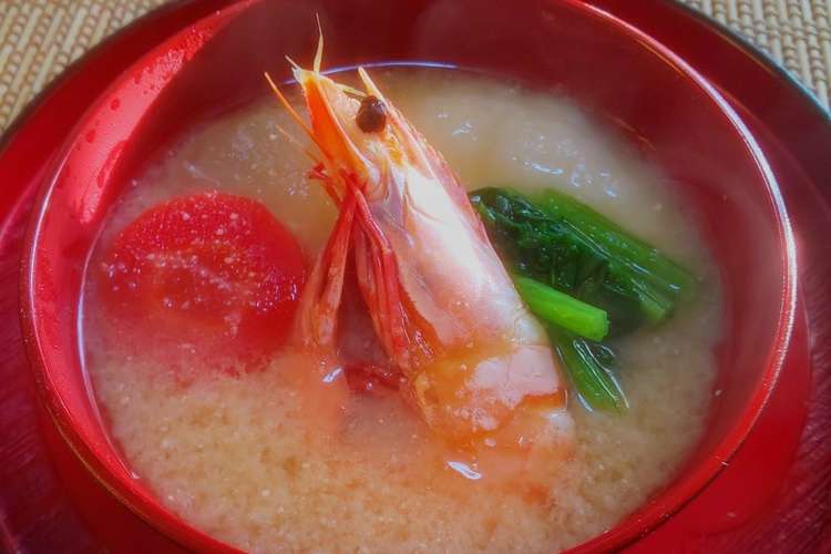 海老出汁の効いた関西風お雑煮 レシピ 作り方 By てりやきキッチン クックパッド