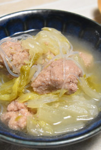 肉団子と白菜のスープ煮