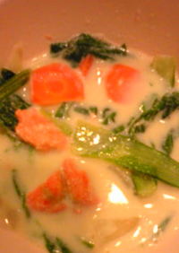 鮭と白菜の豆乳スープ☆
