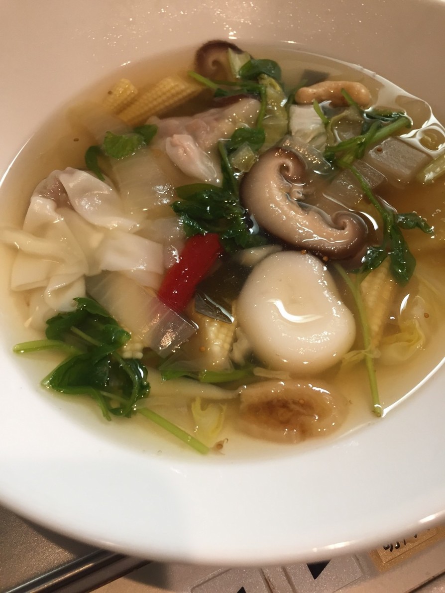 七草ワンタンポカポカ薬膳スープの画像