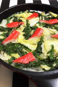 カニカマと春雨・白菜の中国風鍋 風な鍋
