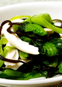 小松菜とツナの塩昆布サラダ