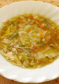 新発田市給食レシピ☆ワンタンスープ