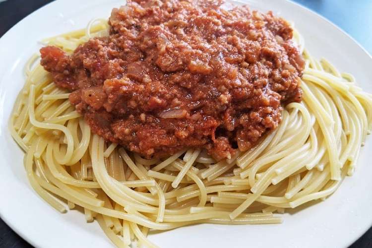 ゆる簡単ミートソースパスタ 時短ランチ レシピ 作り方 By 由琉ママの味 クックパッド 簡単おいしいみんなのレシピが352万品