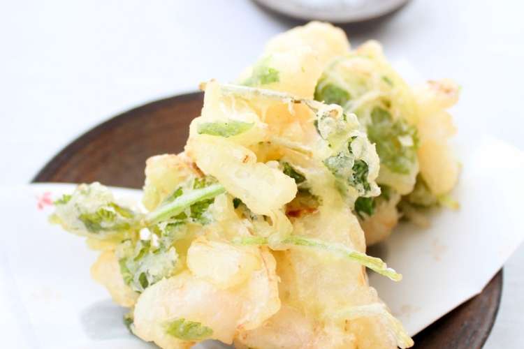 サク旨 三つ葉と海老のかき揚げ パクチー レシピ 作り方 By Mieuxkanon クックパッド