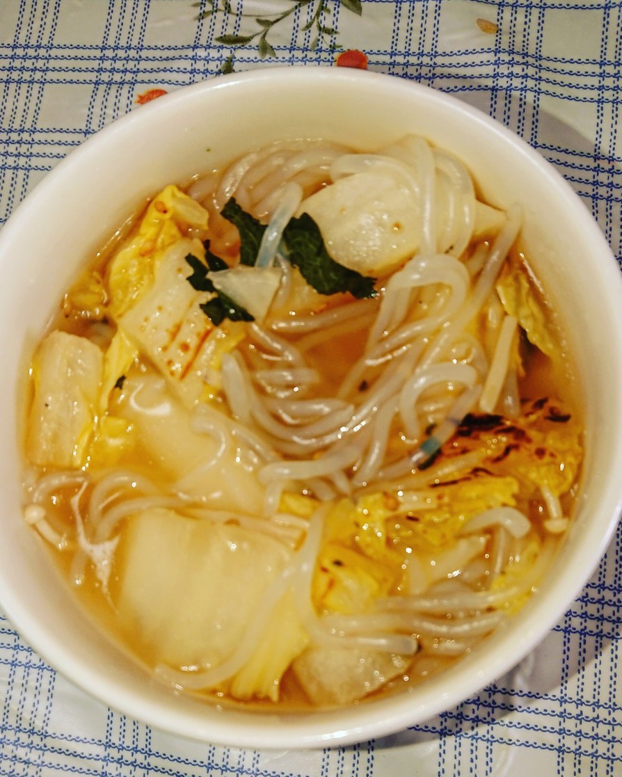 白滝麺と野菜スープは無限大の画像