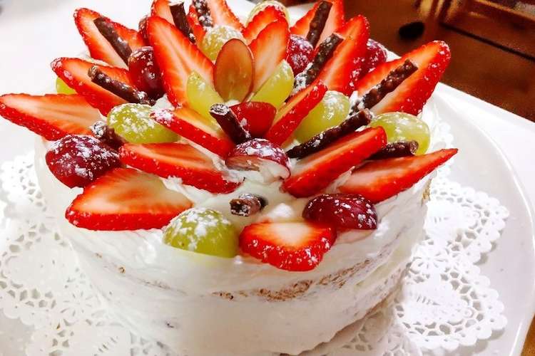 ぶどうと苺でクリスマスケーキ レシピ 作り方 By りょうママ クックパッド 簡単おいしいみんなのレシピが365万品