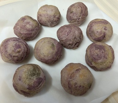 芋頭酥（紫芋で代用しました）の写真