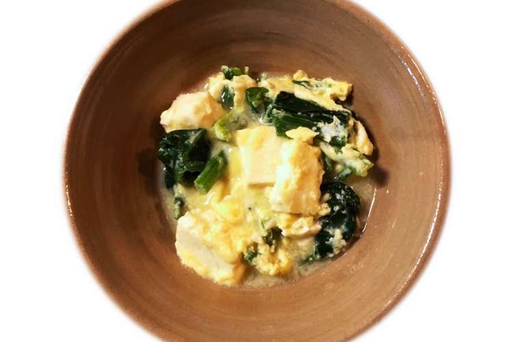 ほうれん草と木綿豆腐のふんわり卵とじ レシピ 作り方 By クック4649 クックパッド 簡単おいしいみんなのレシピが352万品