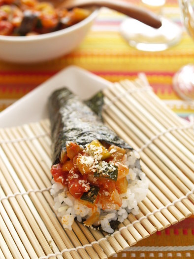 ラタトゥイユ手巻き寿司の写真