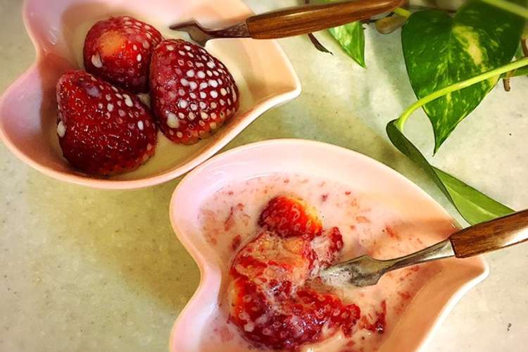 苺にはこれ 練乳 砂糖 ミルクで決まり レシピ 作り方 By チャコりんりん クックパッド 簡単おいしいみんなのレシピが358万品