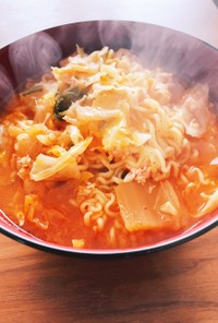 サリ麺☆簡単キムチラーメン