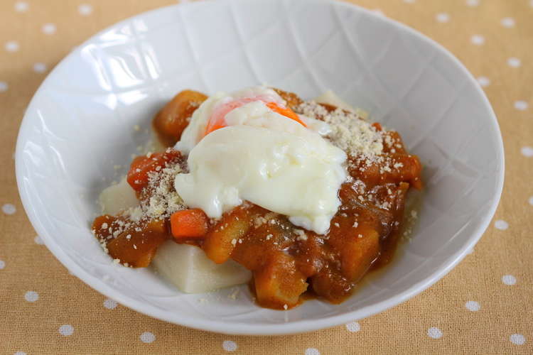 お餅とカレーの残りで 温玉カレーチーズ餅 レシピ 作り方 By おおたわ歩美 クックパッド 簡単おいしいみんなのレシピが349万品