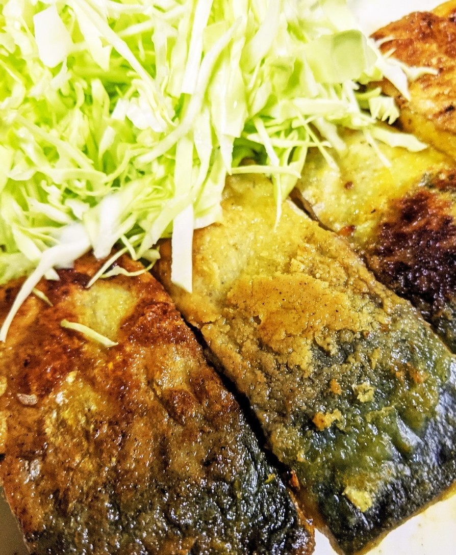 鯖のカレー風味焼きの画像