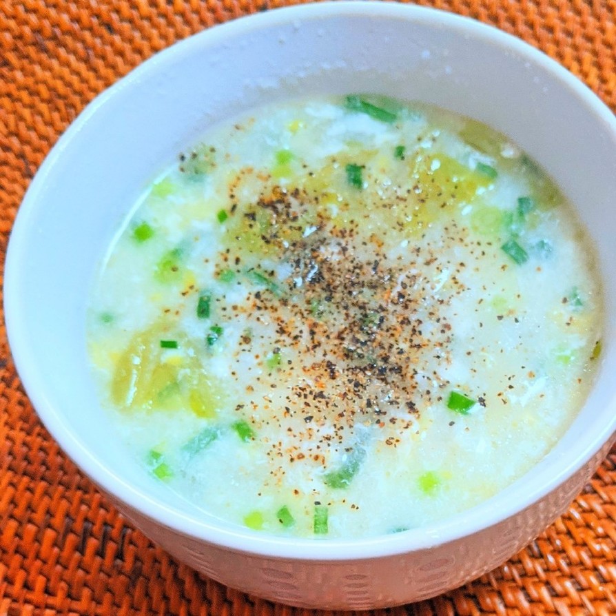 白菜とワンタンの皮のスープ & 雑炊の画像