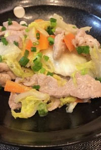 簡単　白菜と豚肉の味噌マヨ炒め