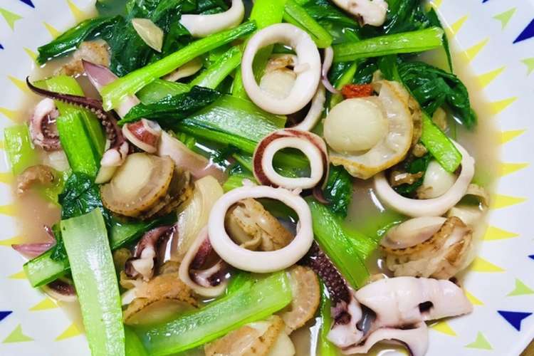 イカとホタテと小松菜の簡単中華炒め レシピ 作り方 By Asahigaoka クックパッド 簡単おいしいみんなのレシピが373万品