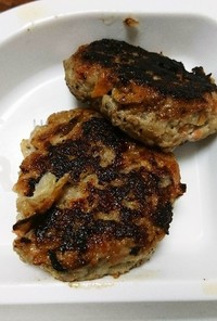 つかみ食べ★ハンバーグ。お野菜たっぷり