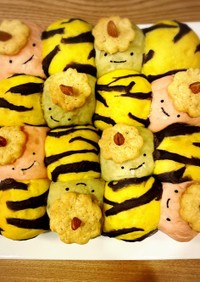 節分に♪子ども喜ぶ鬼のちぎりパン