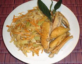 酢玉ねぎ入り野菜炒め