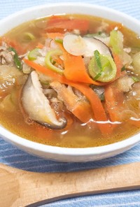 ダイエット&風邪予防！具沢山の中華スープ