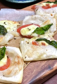 マルゲリータ風餅ピザ【簡単＆ソース不要】