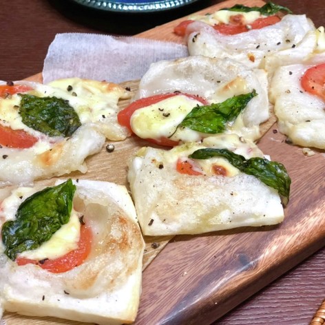 マルゲリータ風餅ピザ【簡単＆ソース不要】