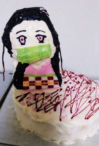 禰豆子(鬼滅の刃)ケーキ