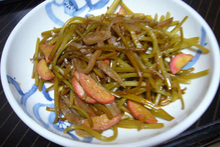 意外と美味しい芋の茎の金平 レシピ 作り方 By まさっぴぃ クックパッド 簡単おいしいみんなのレシピが349万品