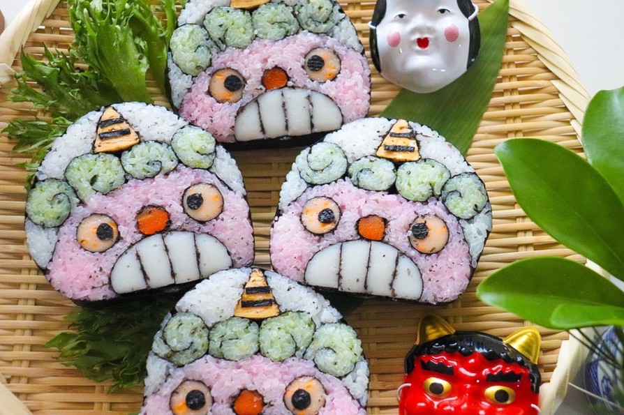 恵方巻き＊鬼の飾り巻き寿司の画像