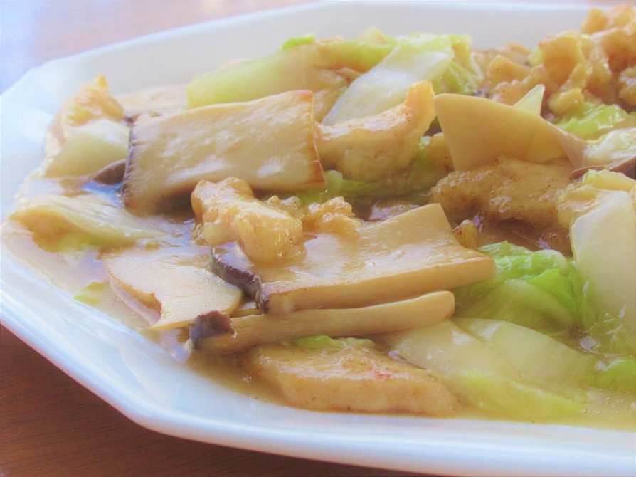 〚 鶏むね肉と白菜とエリンギの中華炒め〛の画像
