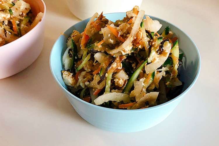 木綿豆腐と塩昆布のサラダ レシピ 作り方 By Maru 0326 クックパッド 簡単おいしいみんなのレシピが357万品