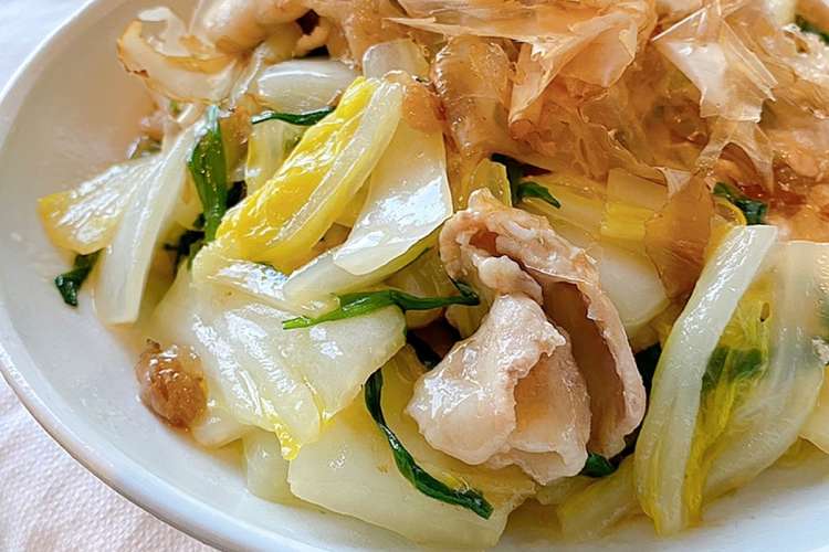 かつお節香る白菜と豚ばら肉のうま煮 レシピ 作り方 By まいのごはん クックパッド 簡単おいしいみんなのレシピが352万品